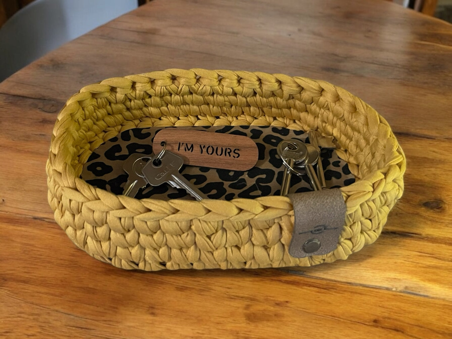 Crochet Basket - Stadium - Animal Print Base