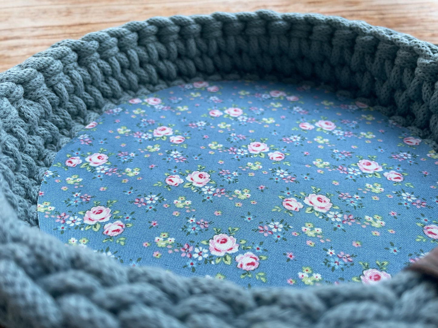 Crochet Basket - Round (M) - Liberty base