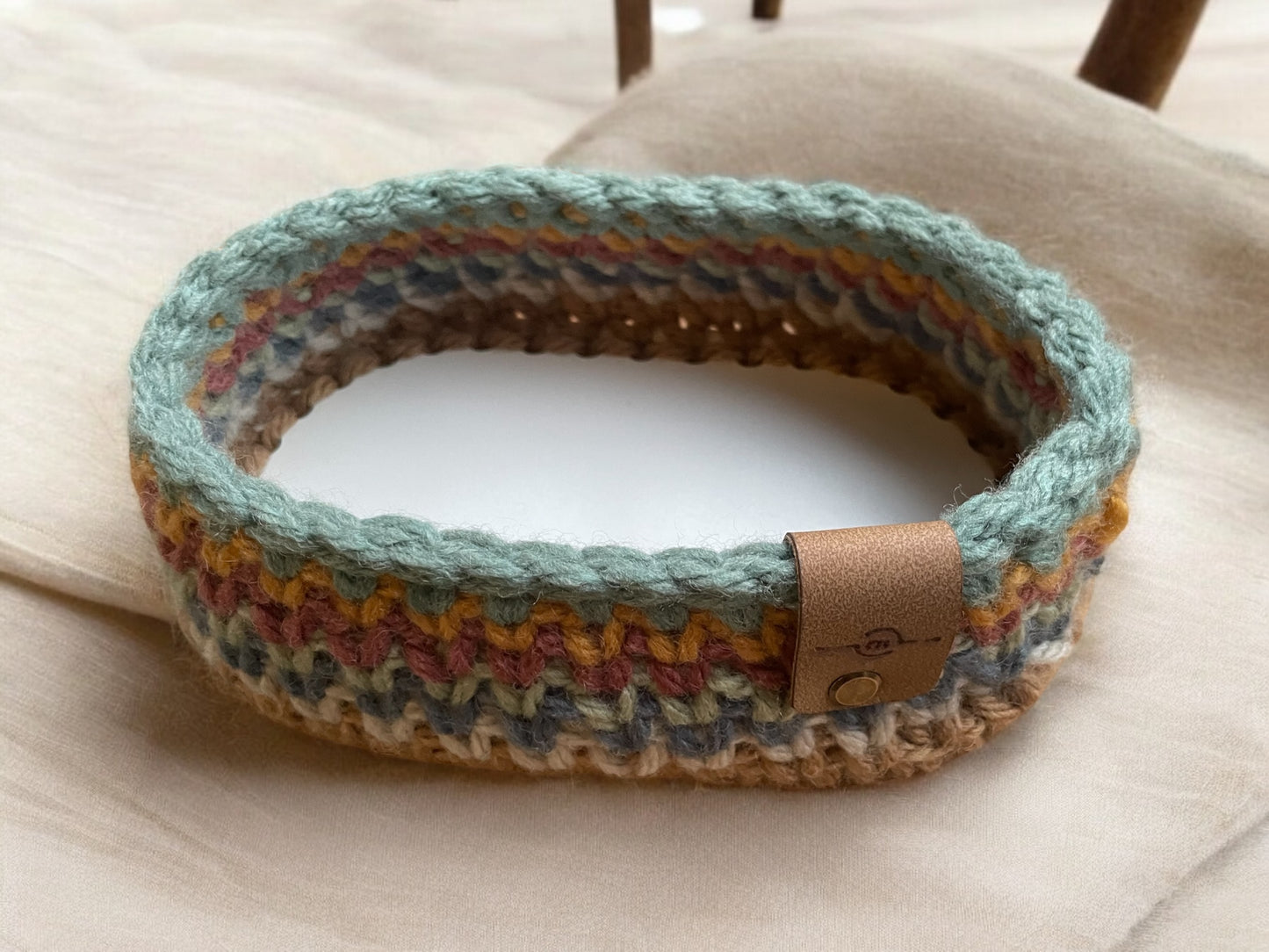 Crochet Basket - Stadium - White Base