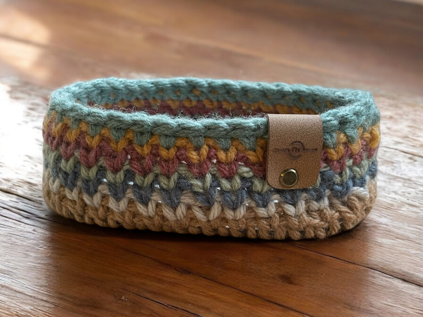 Crochet Basket - Stadium - White Base